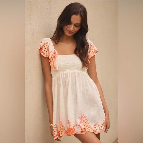 Anthropologie Dresses & Skirts - ✨ Anthropologie Flutter-Sleeve Square-Neck Mini Dress Sz M